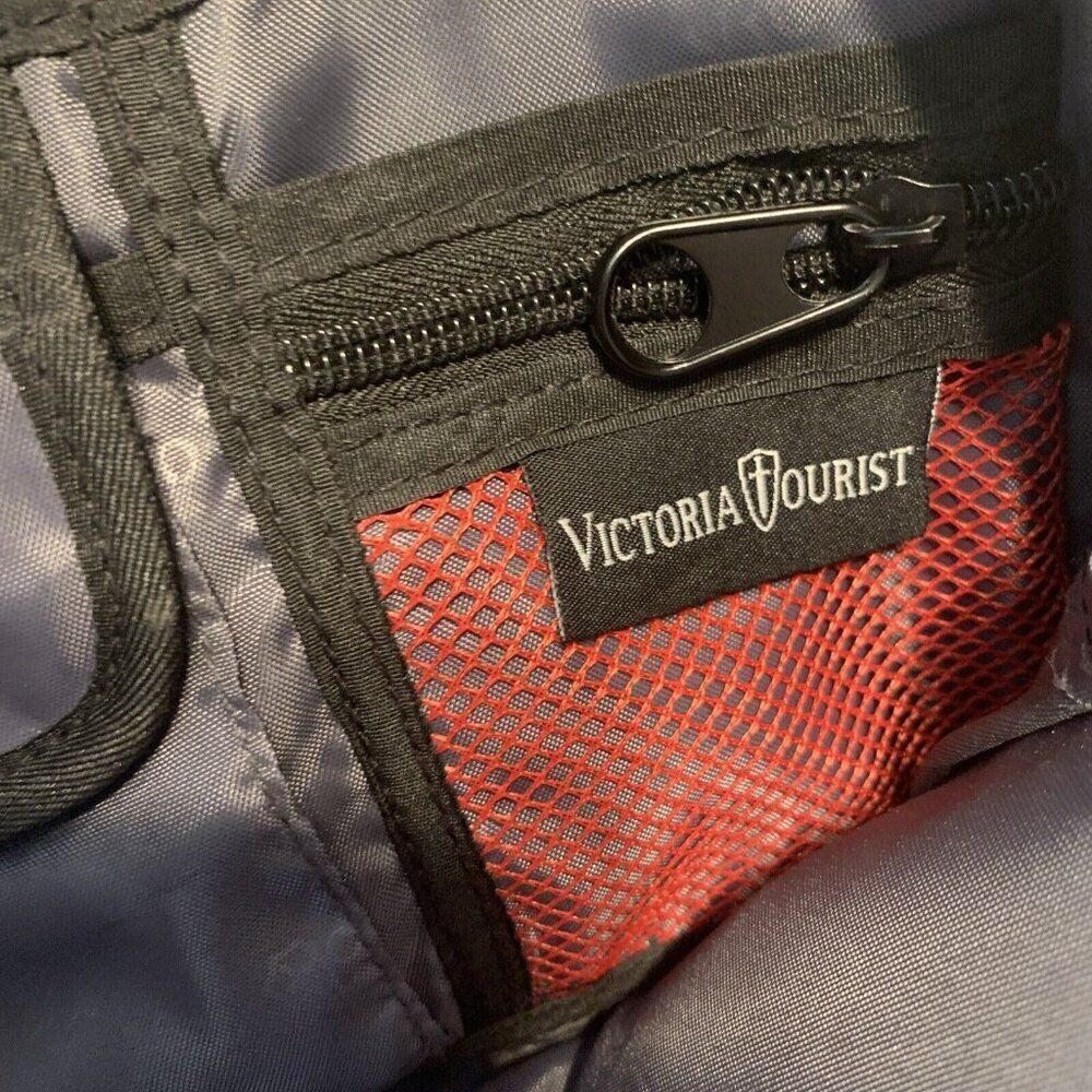 Victoria Tourist Solid Black Backpack - Picture 4 of 12